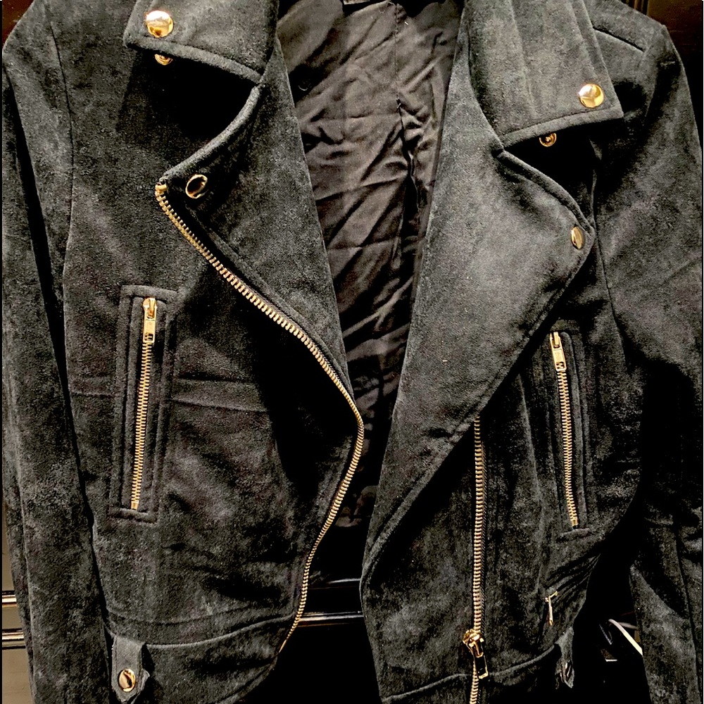 Brand New Stylish Black Suede Jacket